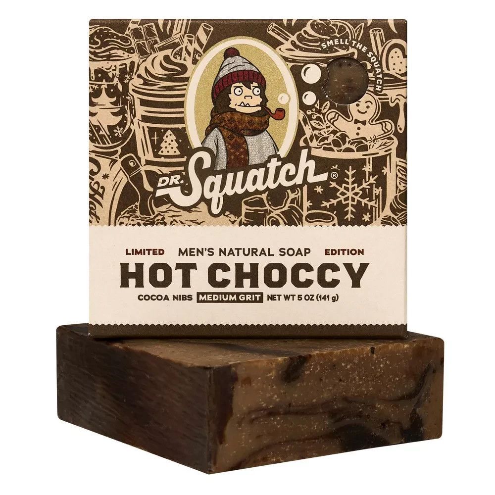 Limited Edition Dr. Squatch Hot Choccy Natural Men's Bar Soap - 5oz, Medium Grit